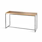 Consolle rettangolare in legno e metallo 100% Made in Italy Flora Viadurini