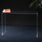 Consolle Soggiorno in Cristallo Acrilico Trasparente Minimale - Amedea Viadurini