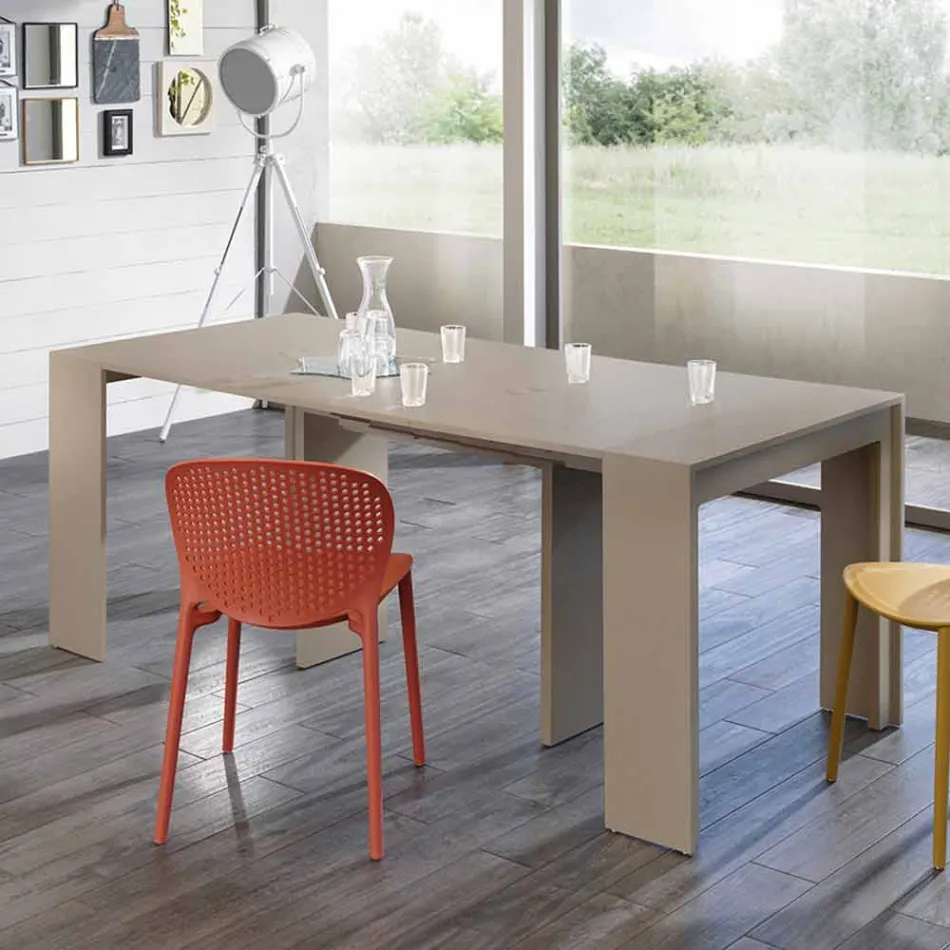 Consolle/Tavolo da pranzo allungabile, l. 42,50/302,50xp.90 cm, Alvaro Viadurini