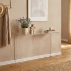 Consolle Trasparente in Plexiglass dal Design Moderno Made in Italy - Alarico Viadurini