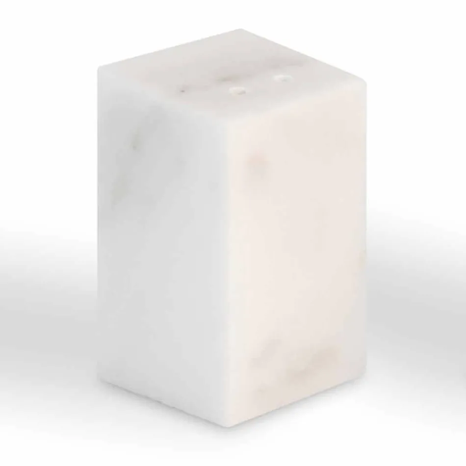 Contenitori per Sale e Pepe in Marmo Bianco di Carrara Made in Italy - Julio Viadurini