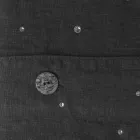 Copripiumone in Lino Nero con Cristalli Letto Matrimoniale di Lusso - Damante Viadurini