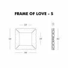 Cornice da parete decorativa Slide Frame Of Love colorata made Italy Viadurini