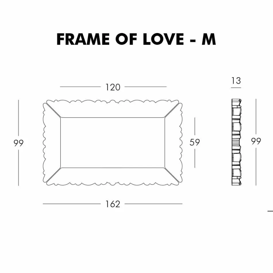 Cornice da parete decorativa Slide Frame Of Love colorata made Italy Viadurini