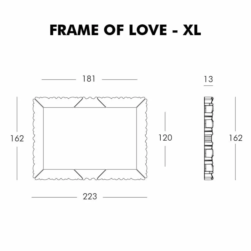 Cornice da parete decorativa Slide Frame Of Love colorata made Italy Viadurini