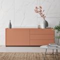 Credenza 1 Anta e 3 Cassetti in Legno Ecologico Lusso Made in Italy - Lidia