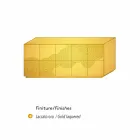 Credenza a 10 ante Ardesia, design moderno, bianca, nera oppure oro Viadurini