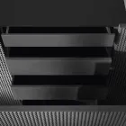 Credenza a 2 ante nera con 2 ante e cassettone estraibile Flora Viadurini