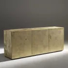 Credenza a 3 Ante e 3 Ripiani Interni IN Legno e MDF - Pesci Viadurini