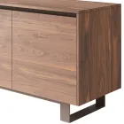 Credenza Alta in Legno con Base in Metallo Made in Italy - Berta Viadurini