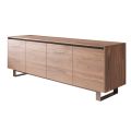 Credenza Alta in Legno con Base in Metallo Made in Italy - Berta