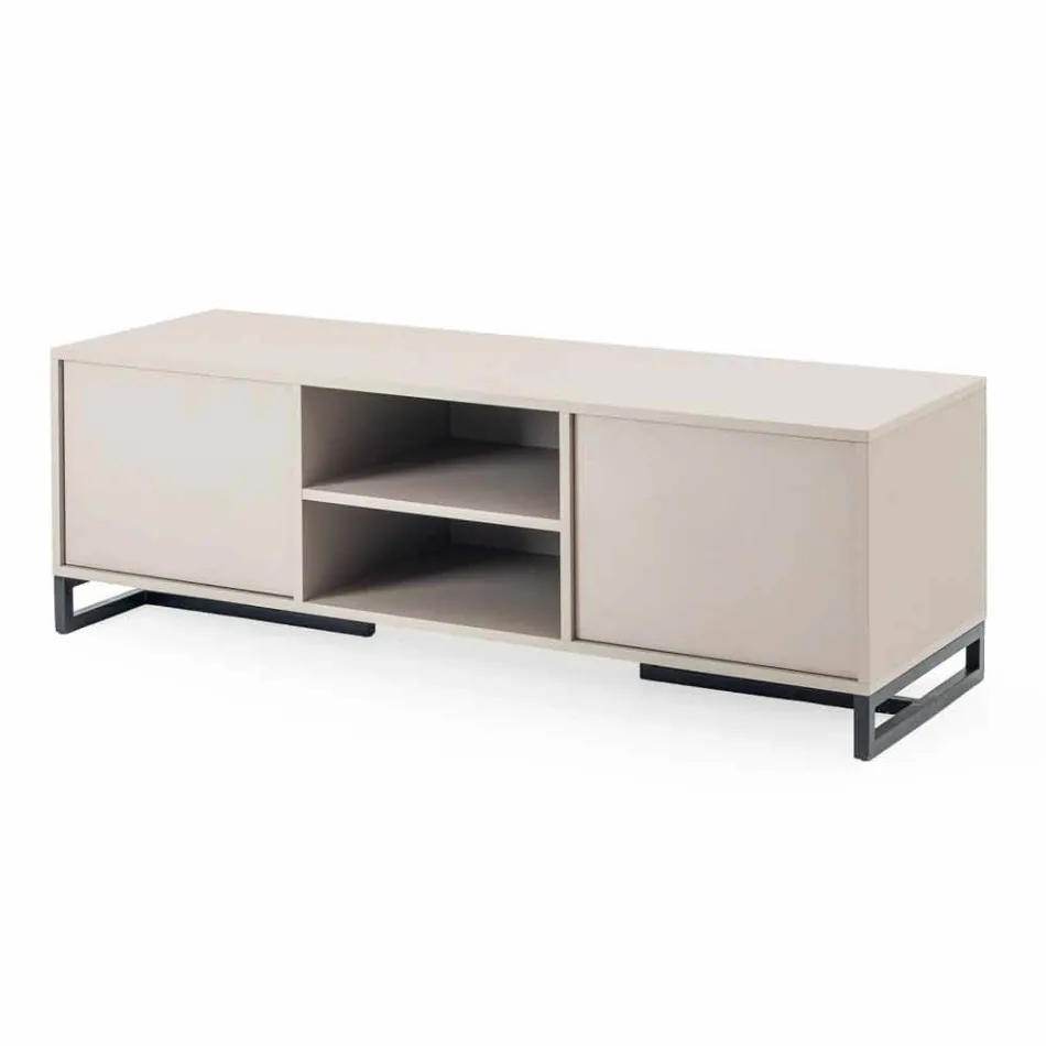 Credenza Bassa Moderna in Legno Mdf e Metallo Made in Italy – Rohan Viadurini