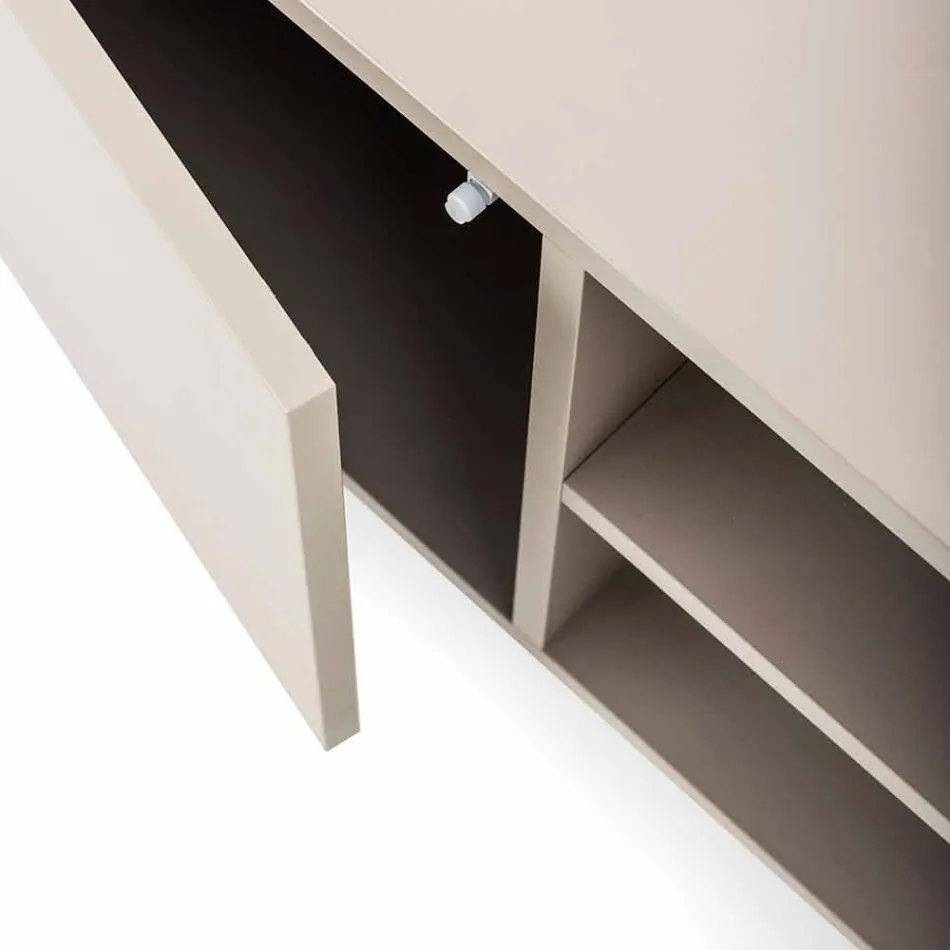 Credenza Bassa Moderna in Legno Mdf e Metallo Made in Italy – Rohan Viadurini