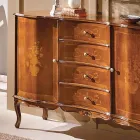 Credenza Classica 2 Ante e 4 Cassetti in Legno Made in Italy - Windsor Viadurini