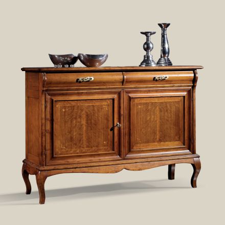 Credenza Classica da Soggiorno in Legno di Noce Made in Italy - Helisa Viadurini