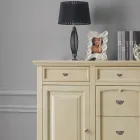Credenza Classica in Legno Tanganica con 6 Cassetti e 2 Ante Made in Italy - Bragi Viadurini