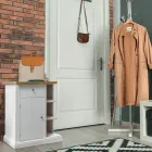 Credenza con 1 Anta, 1 Cassetto e 3 Vani a Giorno Made in Italy - Hoder Viadurini