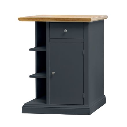 Credenza con 1 Anta, 1 Cassetto e 3 Vani a Giorno Made in Italy - Hoder Viadurini