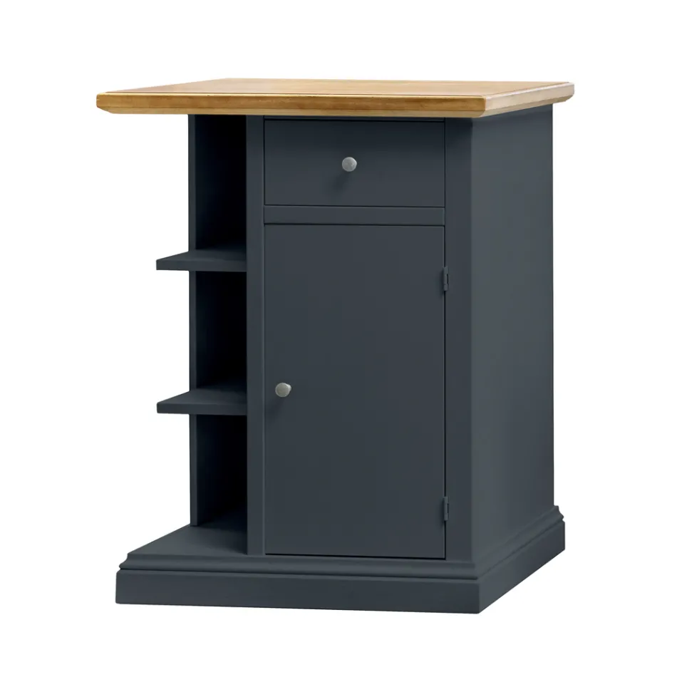 Credenza con 1 Anta, 1 Cassetto e 3 Vani a Giorno Made in Italy - Hoder Viadurini