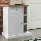 Credenza con 1 Anta, 1 Cassetto e 3 Vani a Giorno Made in Italy - Hoder Viadurini