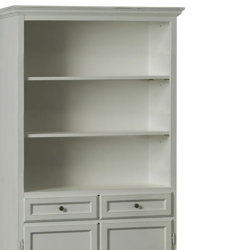 Credenza con 2 Ante, 2 Cassetti e 2 Ripiani a Giorno Made in Italy  - Camene Viadurini