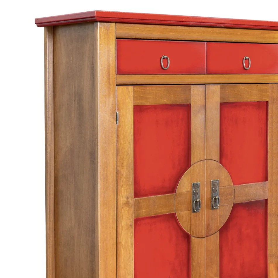 Credenza con 2 Ante e 2 Cassetti in Diverse Finiture Made in Italy - Hanuman Viadurini