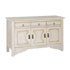 Credenza con 3 Ante e 3 Cassetti in Diverse Finiture Made in Italy - Ganesha Viadurini