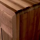 Credenza con 3 ante in legno di noce massello design moderno Nensi Viadurini