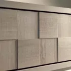 Credenza con 3 ante in legno di noce massello design moderno Nensi Viadurini