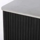 Credenza con Piano in Marmo e Struttura in Legno di Mango - Pescatore Viadurini