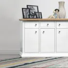Credenza con Struttura in Particelle di Legno Impiallacciato Made in Italy - Odino Viadurini