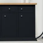 Credenza con Struttura in Particelle di Legno Impiallacciato Made in Italy - Odino Viadurini