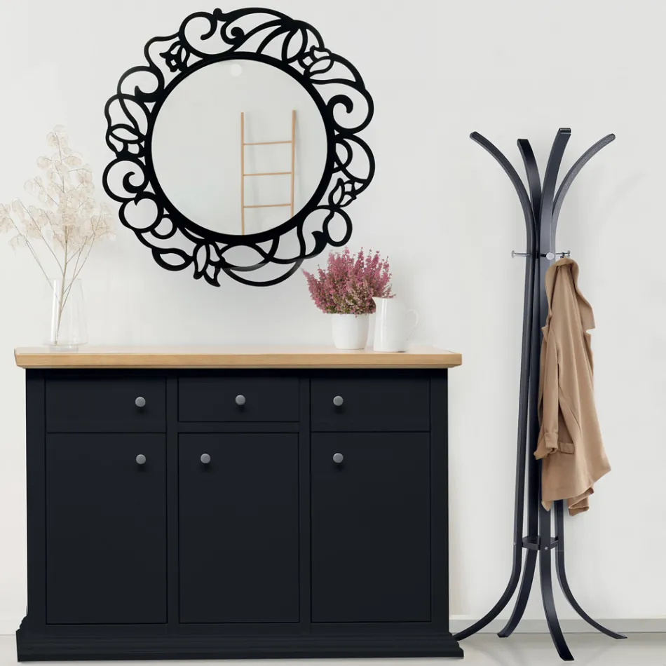 Credenza con Struttura in Particelle di Legno Impiallacciato Made in Italy - Odino Viadurini