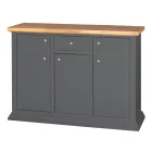 Credenza con Struttura in Particelle di Legno Impiallacciato Made in Italy - Odino Viadurini