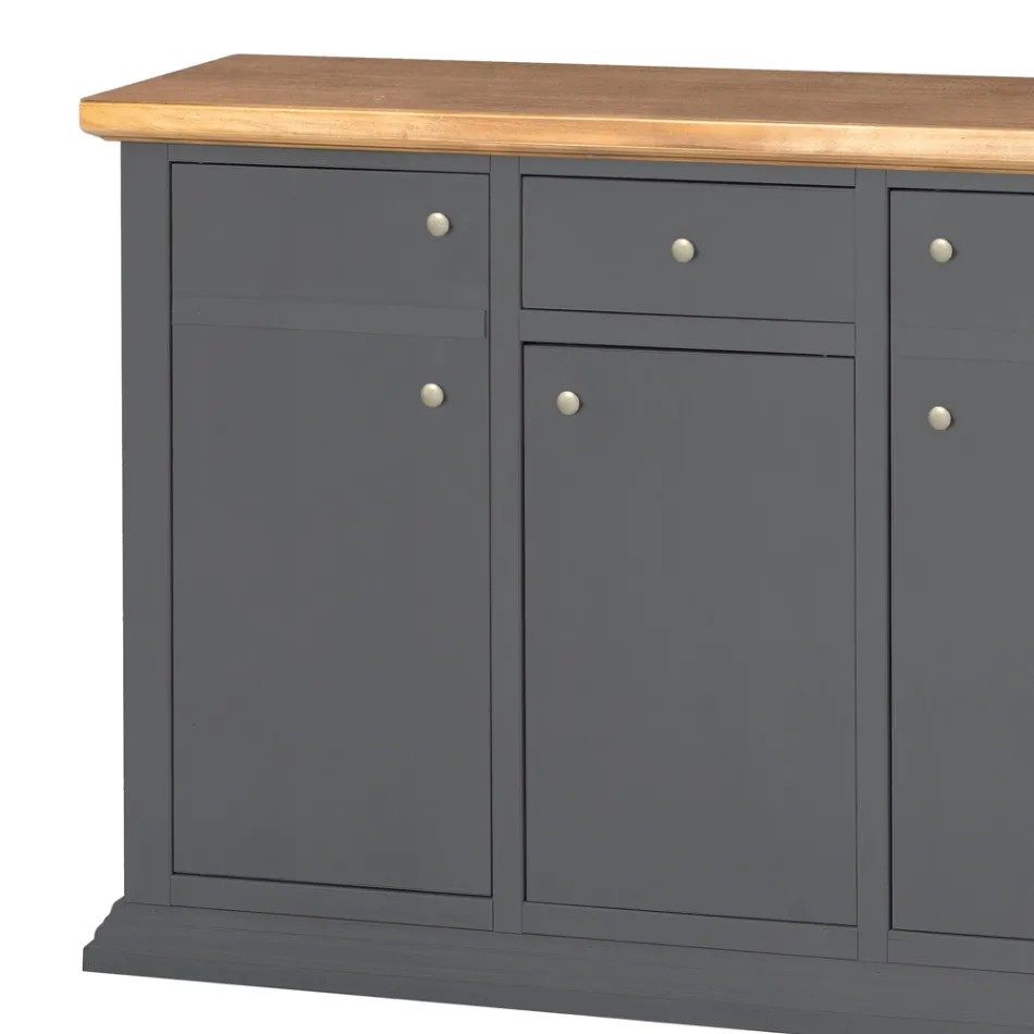 Credenza con Struttura in Particelle di Legno Impiallacciato Made in Italy - Odino Viadurini