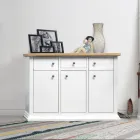 Credenza con Struttura in Particelle di Legno Impiallacciato Made in Italy - Odino Viadurini