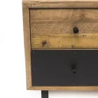 Credenza da Interno con un'Anta, 4 Cassetti e Piedi in Metallo - Slide Viadurini