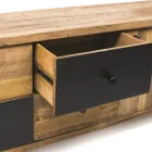 Credenza da Interno con un'Anta, 4 Cassetti e Piedi in Metallo - Slide Viadurini