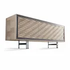 Credenza design moderno in legno massello, L192 x P 50 cm, Teresa  Viadurini