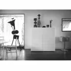 Credenza di design a 2 ante bianca, nera oppure oro modello Flora Viadurini