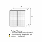 Credenza di design a 2 ante bianca, nera oppure oro modello Flora Viadurini