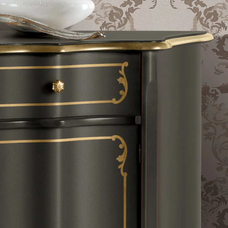 Credenza di Lusso con 3 Ante e 3 Cassetti in Legno Made in Italy - Leonor  Viadurini