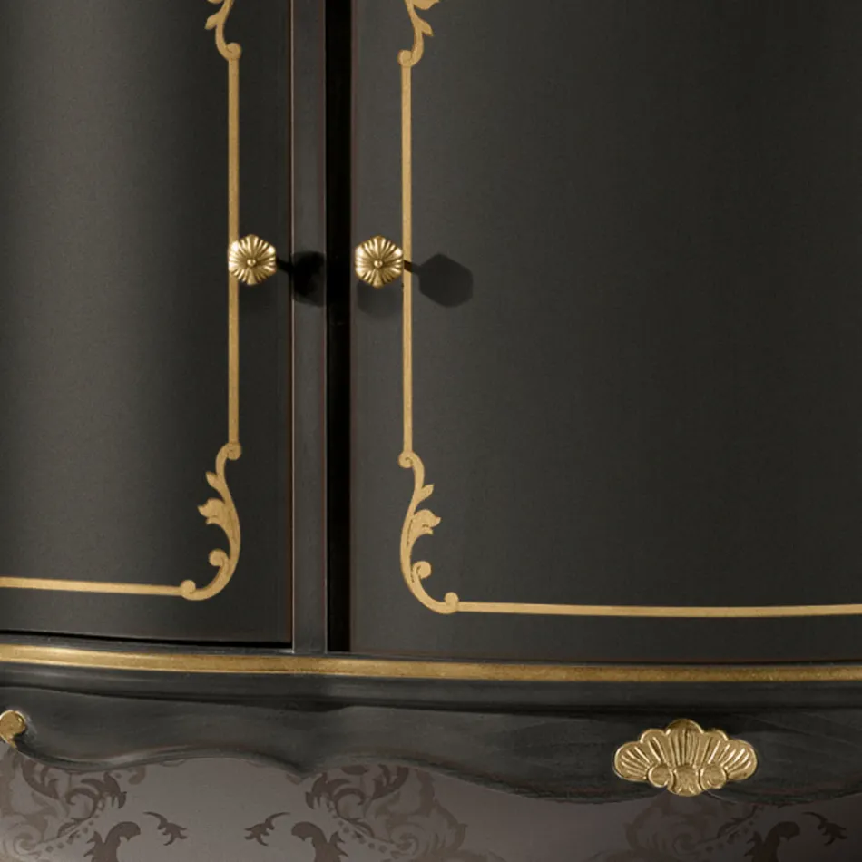 Credenza di Lusso con 3 Ante e 3 Cassetti in Legno Made in Italy - Leonor  Viadurini