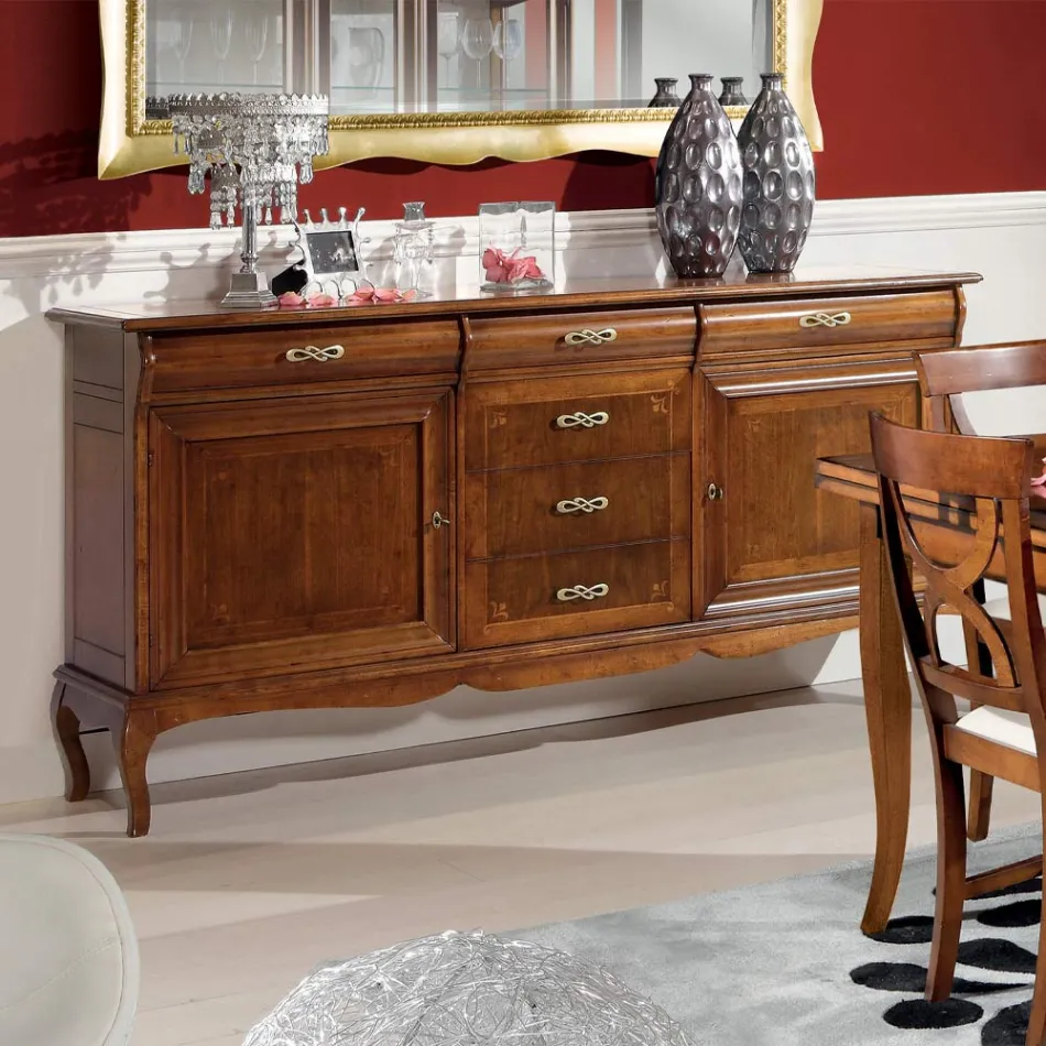 Credenza di Lusso da Soggiorno in Legno Classica Made in Italy - Helisa Viadurini