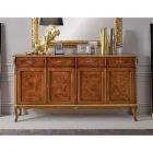 Credenza di Lusso in Legno con Ante e Cassetti Made in Italy - Cheverny Viadurini