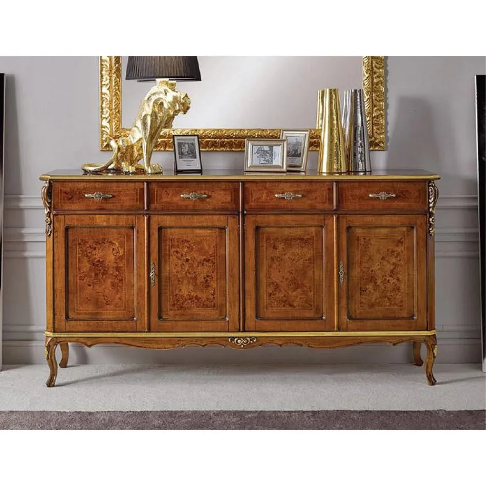 Credenza di Lusso in Legno con Ante e Cassetti Made in Italy - Cheverny Viadurini