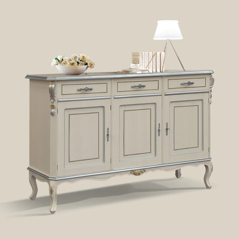 Credenza di Lusso in Legno con Ante e Cassetti Made in Italy - Cheverny Viadurini
