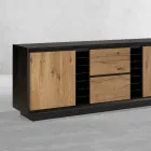 Credenza Impiallacciata su Truciolare di Pioppo Made in Italy - Leone Viadurini