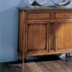 Credenza in Legno Bassano Francia con 2 Cassetti e 2 Ante Made in Italy - Galeru Viadurini