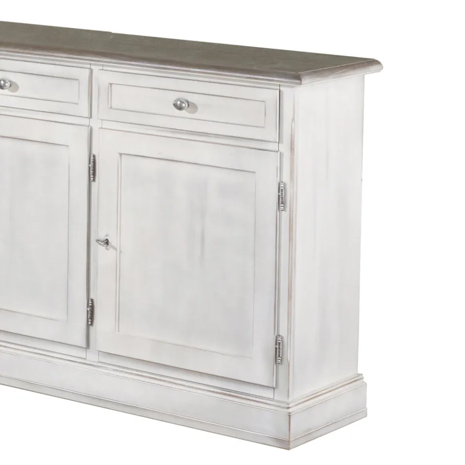 Credenza in Legno con 3 Cassetti e 3 Ante Made in Italy - Uller Viadurini